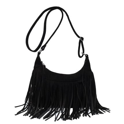 Collection image for: Sac franges cuir noir