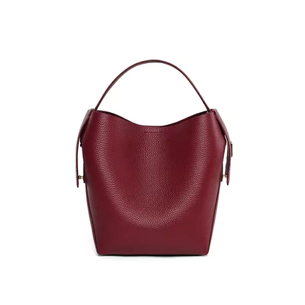 Collection image for: Sac seau cuir bordeaux