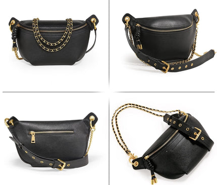 sac-banane-noir-chaine-doree-sangle-ajustable