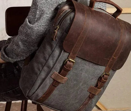sac-a-dos-classique-toile-cuir-sangles
