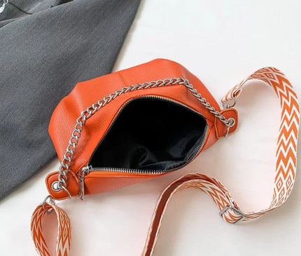 sac-banane-compact-orange-sangle-motifs-geometriques