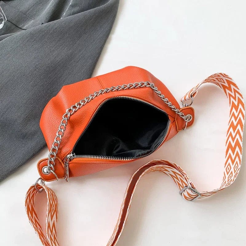 sac-banane-compact-orange-sangle-motifs-geometriques
