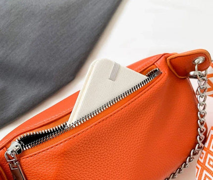 sac-banane-compact-orange-sangle-motifs-geometriques