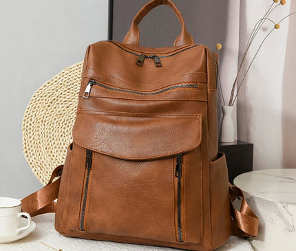 sac-a-dos-compact-multi-poches-marron-design-utilitaire-vintage