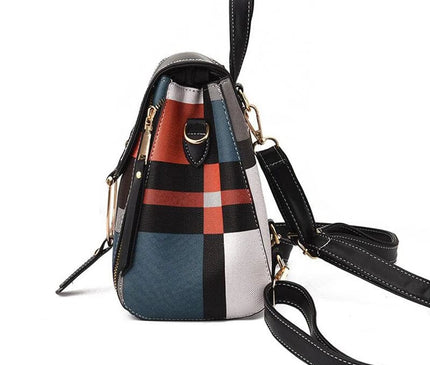 sac-a-dos-compact-urbain-a-motifs-geometriques-et-rabat-camel