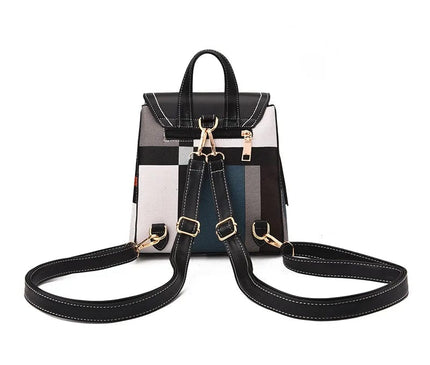 sac-a-dos-compact-urbain-a-motifs-geometriques-et-rabat-camel