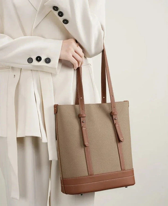 sac-cabas-structure-beige-cuir-marron-poignees-reglables
