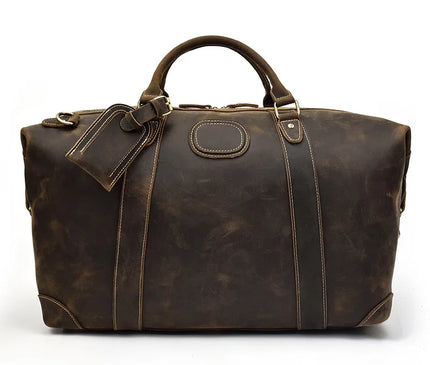 Business Travel Bag Handbag Genuine Leather Male Duffle Bags Airplane Extra Large Luggage Bag On Flights Custom Men Gift Bag