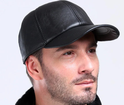 Hot selling gorras hombre snapback 2020 new winter Sheepskin hat genuine leather warm  baseball cap for man caps