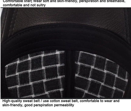 Hot selling gorras hombre snapback 2020 new winter Sheepskin hat genuine leather warm adjustable baseball cap for man caps