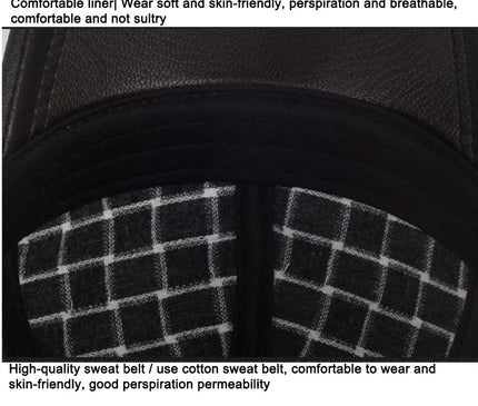 Hot selling gorras hombre snapback 2020 new winter Sheepskin hat genuine leather warm  baseball cap for man caps