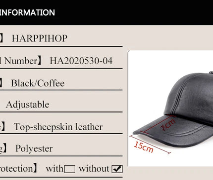 Hot selling gorras hombre snapback 2020 new winter Sheepskin hat genuine leather warm adjustable baseball cap for man caps