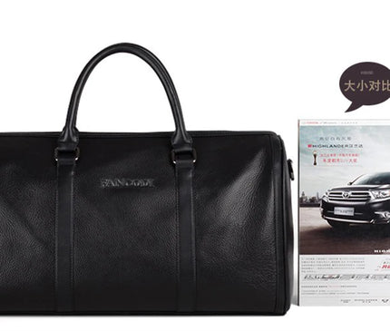 MUNUKI Vintage Crazy Horse Genuine Leather Travel bag  Large Luggage bag men Leather duffle bag Large Weekend Bag Tote Big