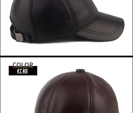 Hot selling gorras hombre snapback 2020 new winter Sheepskin hat genuine leather warm adjustable baseball cap for man caps