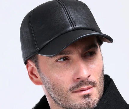 Hot selling gorras hombre snapback 2020 new winter Sheepskin hat genuine leather warm  baseball cap for man caps