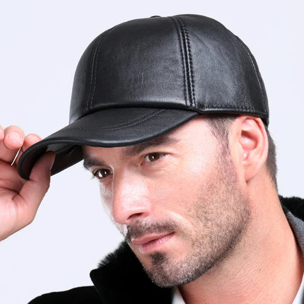 Hot selling gorras hombre snapback 2020 new winter Sheepskin hat genuine leather warm  baseball cap for man caps