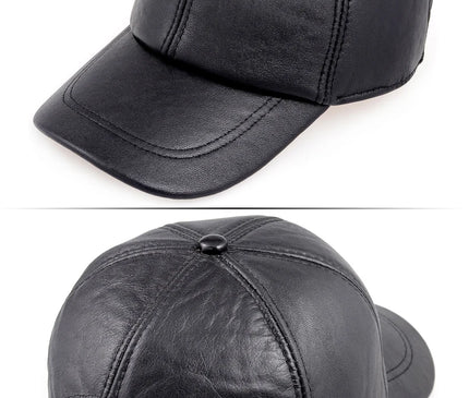 Hot selling gorras hombre snapback 2020 new winter Sheepskin hat genuine leather warm adjustable baseball cap for man caps