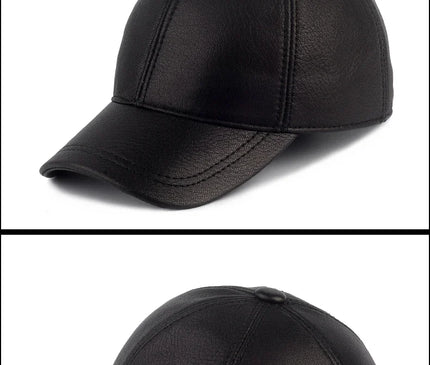 Hot selling gorras hombre snapback 2020 new winter Sheepskin hat genuine leather warm  baseball cap for man caps