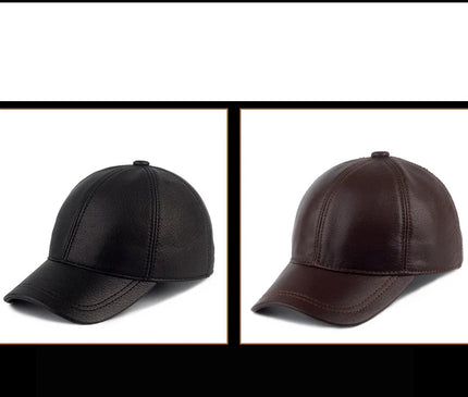 Hot selling gorras hombre snapback 2020 new winter Sheepskin hat genuine leather warm  baseball cap for man caps