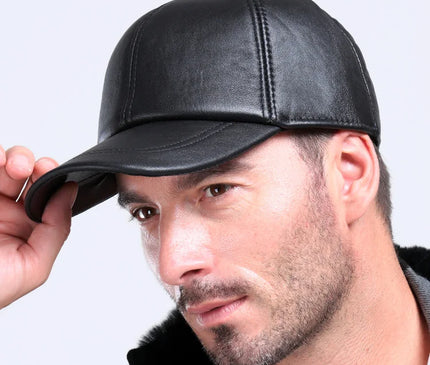 Hot selling gorras hombre snapback 2020 new winter Sheepskin hat genuine leather warm adjustable baseball cap for man caps