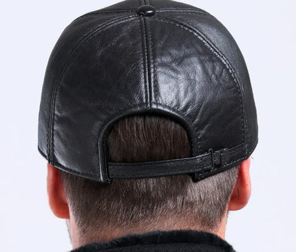 Hot selling gorras hombre snapback 2020 new winter Sheepskin hat genuine leather warm adjustable baseball cap for man caps