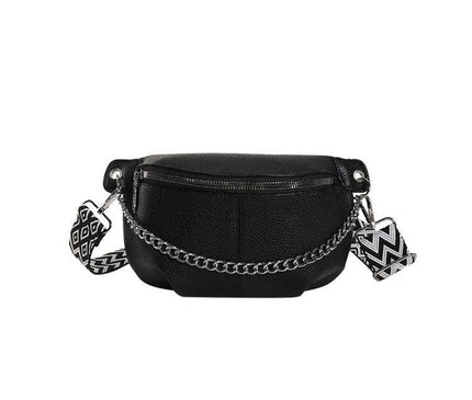 Sac Banane Compact avec Sangle à Motifs Géométriques