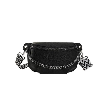 Sac Banane Compact avec Sangle à Motifs Géométriques
