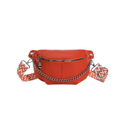 Sac Banane Compact avec Sangle à Motifs Géométriques
