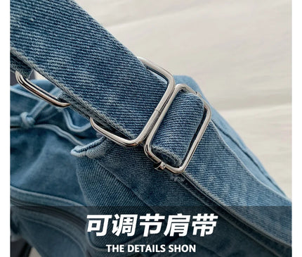 New Fashion Casual Women's Shoulder Bag High Quality Crossbody Bag Denim Fabric Tote Bag Large Capacity Women's Handbags
