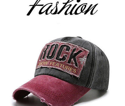 Korean Version Washed Letters Spring and Autumn Men's and Women's Fashion Shabby Denim Baseball Cap Sunhat Official Website