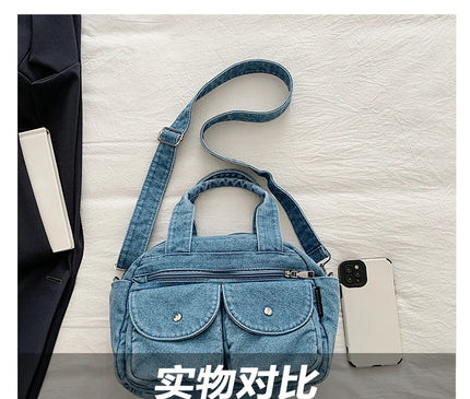 Fashion Casual Women's Crossbody Bag High Quality Denim Shoulder Bag Large Capacity Tote Bag Multi Functional Women‘s Handbags