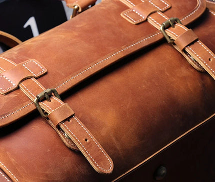 MUNUKI Vintage Crazy Horse Genuine Leather Travel bag  Large Luggage bag men Leather duffle bag Large Weekend Bag Tote Big