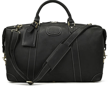 Business Travel Bag Handbag Genuine Leather Male Duffle Bags Airplane Extra Large Luggage Bag On Flights Custom Men Gift Bag