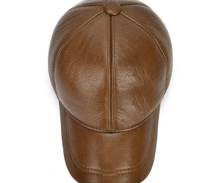 2025 Adjustable Men's Genuine Cowhide Leather Baseball Cap for Fall Winter Outdoor Sports Hat Men Real Cowhide Leather Caps