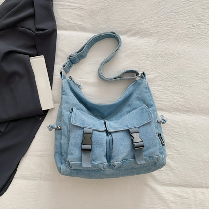 Denim Bag Women's New Trendy Fashion Class Commuting Bag Shoulder Bag Large Capacity Crossbody Bag