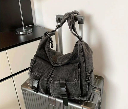 Denim Bag Women's New Trendy Fashion Class Commuting Bag Shoulder Bag Large Capacity Crossbody Bag