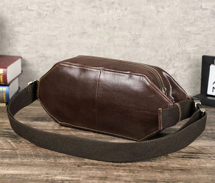 sacoche-banane-marron-fermeture-zippee-sangle-ajustable