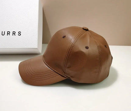 PU baseball cap Washed Plain Baseball Cap Retro Adjustable Dad Hats Gift for Men/Women