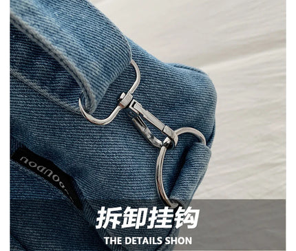 New Fashion Casual Women's Shoulder Bag High Quality Crossbody Bag Denim Fabric Tote Bag Large Capacity Women's Handbags