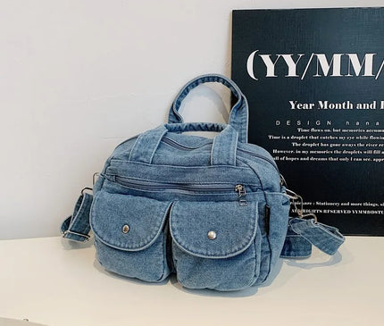 Fashion Casual Women's Crossbody Bag High Quality Denim Shoulder Bag Large Capacity Tote Bag Multi Functional Women‘s Handbags