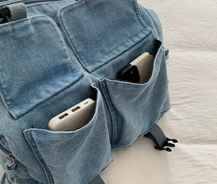 Denim Bag Women's New Trendy Fashion Class Commuting Bag Shoulder Bag Large Capacity Crossbody Bag