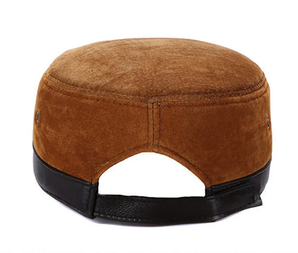 2025 Unisex Real Sheepskin Leather Caps Casual Real Natural Sheep Skin Leather Baseball Hats New Fashion Fall Winter Leather Hat