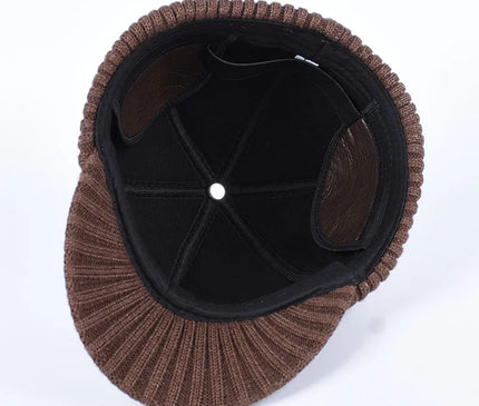 Winter Cap Man Russian Earflap Hat Autumn 2025 Ushanka Outdoor Warm Thick Fleece Lined Dad Hat Knitted Leather Baseball Caps
