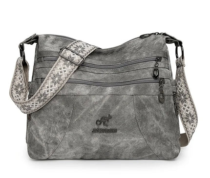 Fashion Denim Fabric Women's Crossbody Bags, Multi-layer Large Capacity Shoulder Bag, Suitable for Commuting Occasions