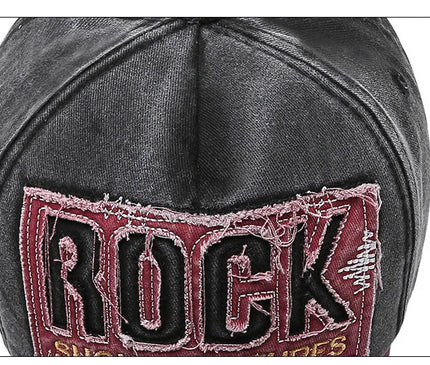 Korean Version Washed Letters Spring and Autumn Men's and Women's Fashion Shabby Denim Baseball Cap Sunhat Official Website