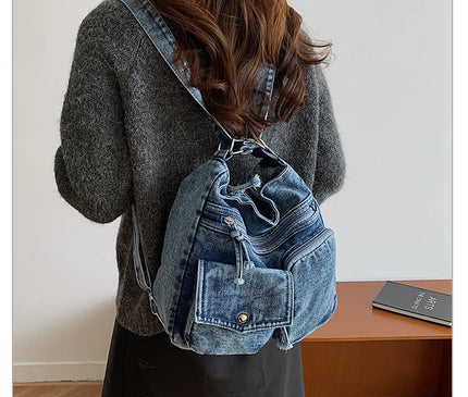 New Fashion Casual Women's Shoulder Bag High Quality Crossbody Bag Denim Fabric Tote Bag Large Capacity Women's Handbags