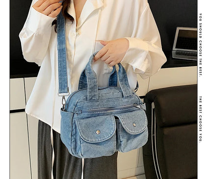 Fashion Casual Women's Crossbody Bag High Quality Denim Shoulder Bag Large Capacity Tote Bag Multi Functional Women‘s Handbags