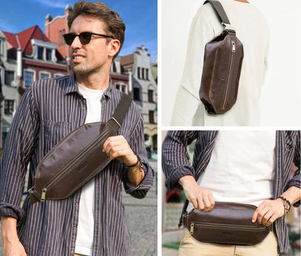 sacoche-banane-marron-fermeture-zippee-sangle-ajustable