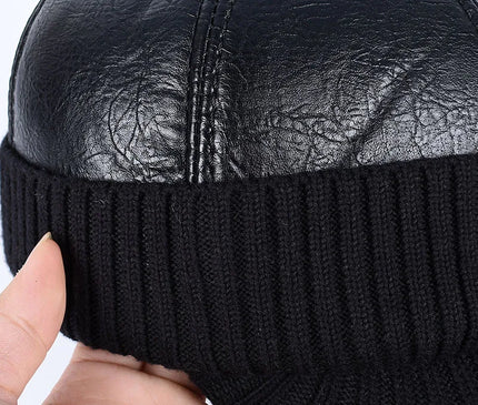 Winter Cap Man Russian Earflap Hat Autumn 2025 Ushanka Outdoor Warm Thick Fleece Lined Dad Hat Knitted Leather Baseball Caps