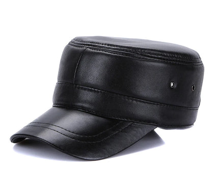 2025 Unisex Real Sheepskin Leather Caps Casual Real Natural Sheep Skin Leather Baseball Hats New Fashion Fall Winter Leather Hat